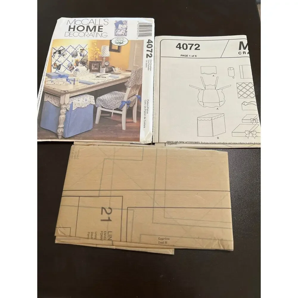 McCall’s Home Decorating Pattern 4072 Business Attire for Home Office
